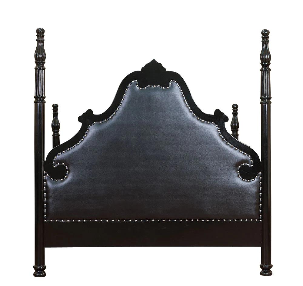 ZARAA HAND CARVED SOLID WOOD TUFTED BED