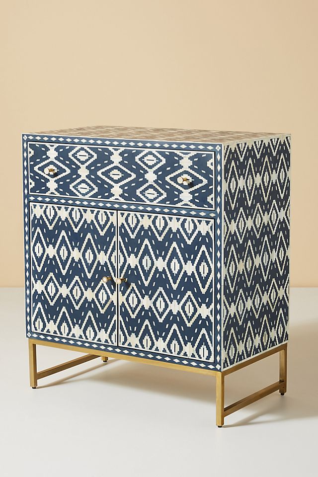 Aldar Handmade Bone Inlay Entryway Cabinet