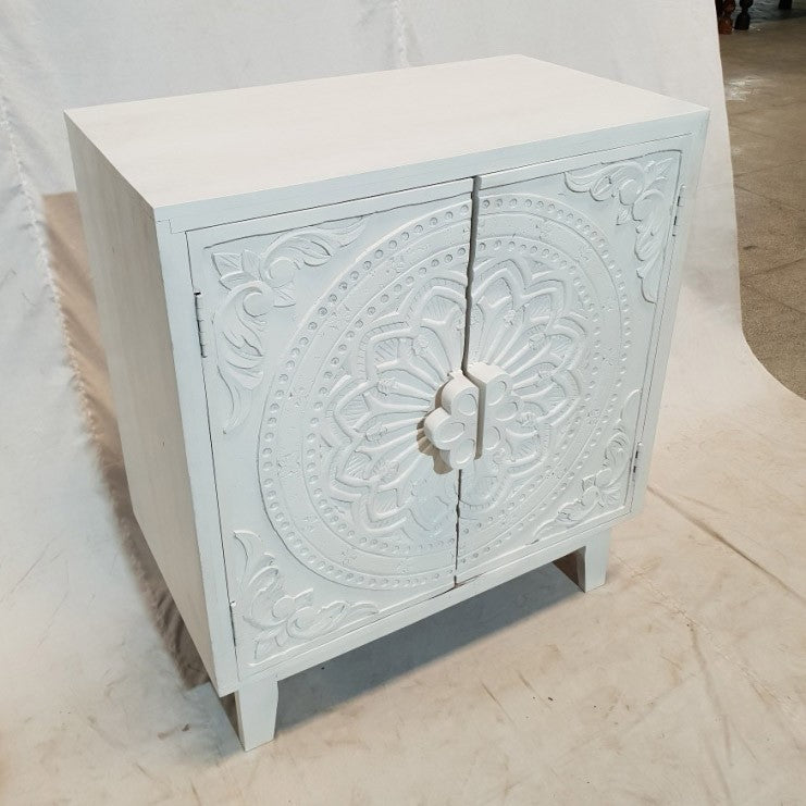 Indian Modern Style HandCarved Solid Wood Shabby Sideboard