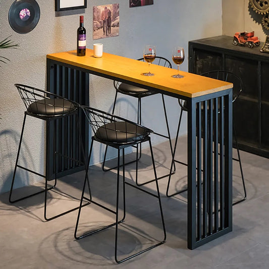 Bansud Industrial Mini Home Bar Mango Wood Bar Table
